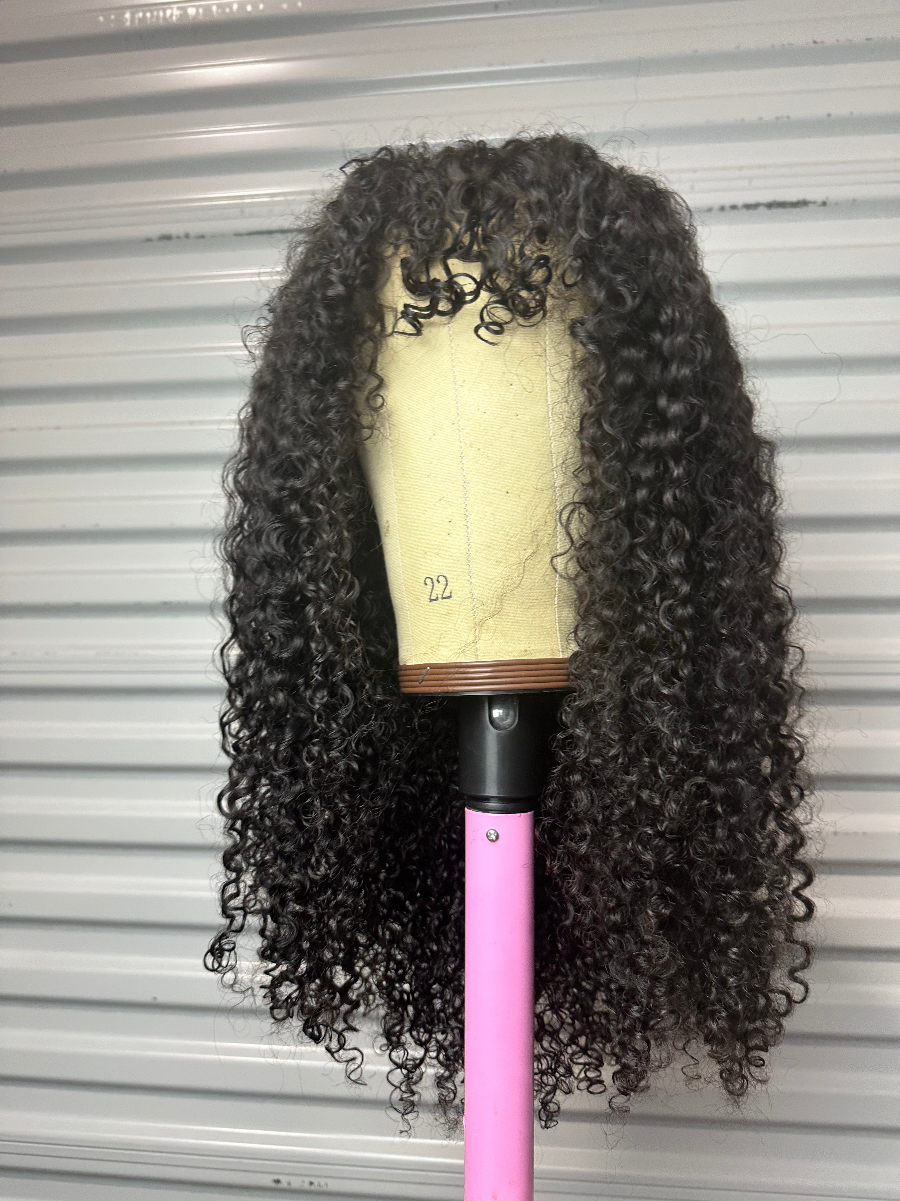 Viva Crazy Curly 5*5 Bang wig